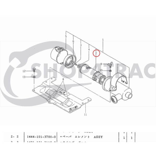 Luftfilter | Iseki TS | TL | TL1900 | TL2100 – TL2701 | Bolens G192 – G294