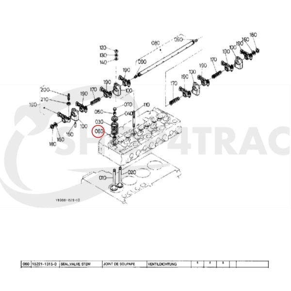Ventilschaftdichtung Kubota Z750 | D1402 | V1902 | D1403 – D1703 | V2203 | CS100 Hinomoto | Yanmar TNV88