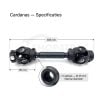 Complete propeller shaft Iseki TU120-TU247 Landhope | 3025 Sial – between engine and gearbox