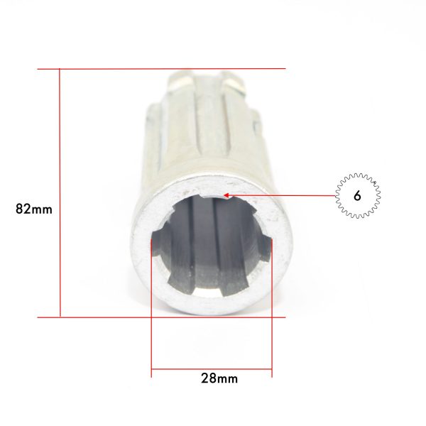 PTO-Zapfwellenadapter | Adapter 1 1/8 Zoll (6 Zähne) auf 1 3/8 Zoll (6 Zähne)