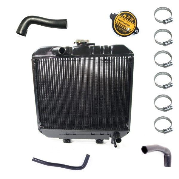 Radiatore Kubota B1600 - B1702 | Zen-noh ZB1600 - ZB1702 incl. tubi del radiatore – OEM: 15272-7202-0, 15272-72020, 15531-72110