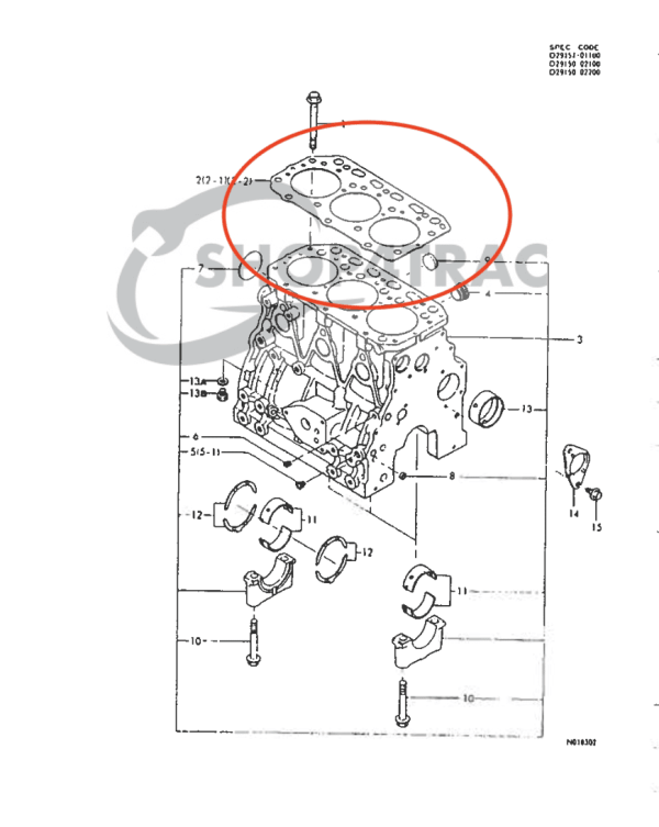 Head gasket Yanmar F24 | FX24 | Shop4Trac