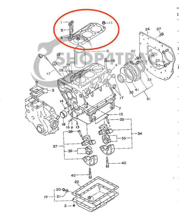Head gasket Yanmar YM1810 | 3T75H | YM220 – YM250D