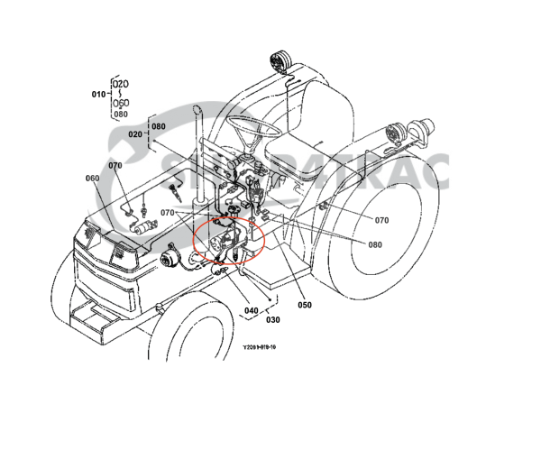 Starter motor Kubota B1200 - B8200 | Z430 | D750 | D850 | D950 | Shop4Trac