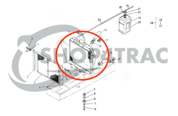 Radiatore Kubota B1400-B1502 | Shop4Trac