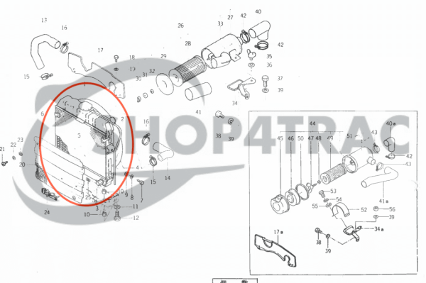 Radiatore Iseki TU 1400-1600 | TX1410-2160| Shop4Trac