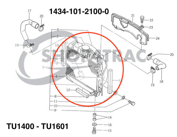 Radiatore Iseki TU 1400-1600 | TX1410-2160| Shop4Trac