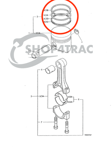 Piston rings Yanmar F15 and YM | 3T72 engine | Shop4Trac Piston rings Yanmar F15 and YM | 3T72 engine | Shop4Trac
