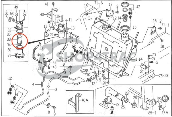 Filterkit Iseki TA Landleader | TA207 – TA287F | TA317F – TA530 | TA538 – 5040