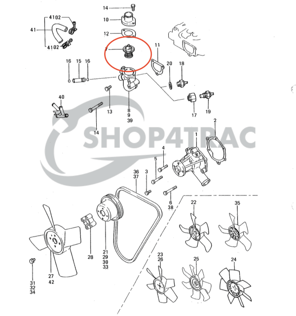 Termostato Mitsubishi L2A, L2C, L2E, L3A, L3C, L3E | Shop4Trac