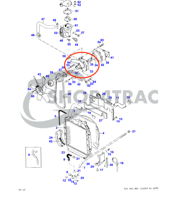 Waterpomp Hinomoto C174 | C172 | C144 | C142 | Toyosha | Shop4Trac