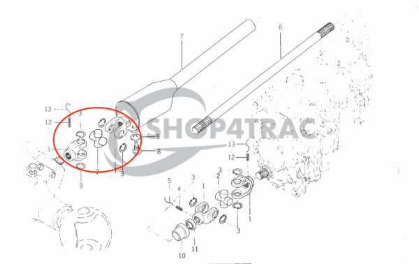 Oś przegubowa Iseki 4wd TU | TF | Teksas | Sklep4Trac