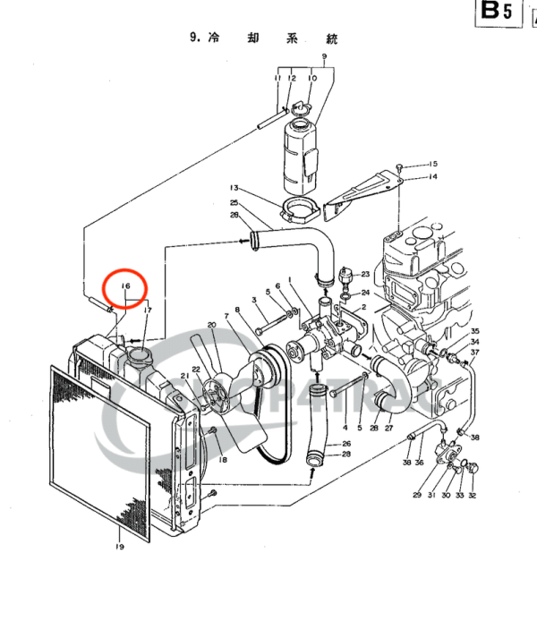 Radiateur Yanmar YM1301  – YM1510