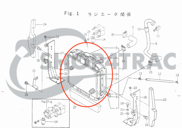 Radiateur Iseki Landhope TU180- | Shop4Trac