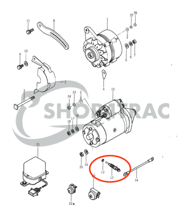 Glühkerze | Glühwendel Iseki TX 1300 | Mitsubishi D1300 | MT1301 | Shop4Trac