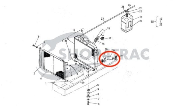 Onderste Radiateurslang Kubota B1200 – B1502