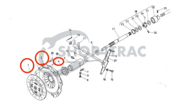 Kit de embrague Kubota A-15 | A-19 | B1600 – B1902 | F2000 – F2400 | B20 – B8200