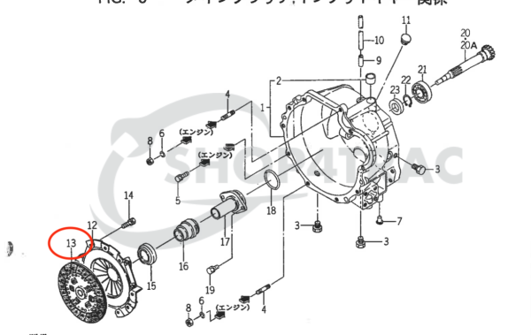 Disco de embrague Iseki TF21 – TF26 | TF223 – TF325 SIAL | Yanmar F26 – F28 | FX26 – FX28 | YM 2500-3810