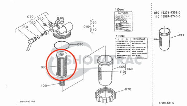 Kraftstofffilter Yanmar AF | FX | F | GK | Kubota GT | GL | STV – Saturn