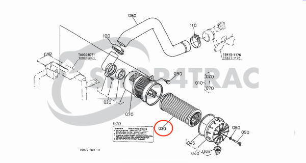 Luftfilter Kubota L2500 – L4630 | GL201 – GL467 | Denyo | Mitsubishi