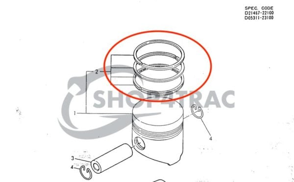 Piston rings Yanmar F16 YM | 3T75U engine