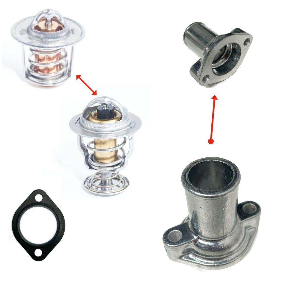 Kumar Bros USA 160°F Thermostat & Gasket For Kubota L235, L2050, L2350 Tractors