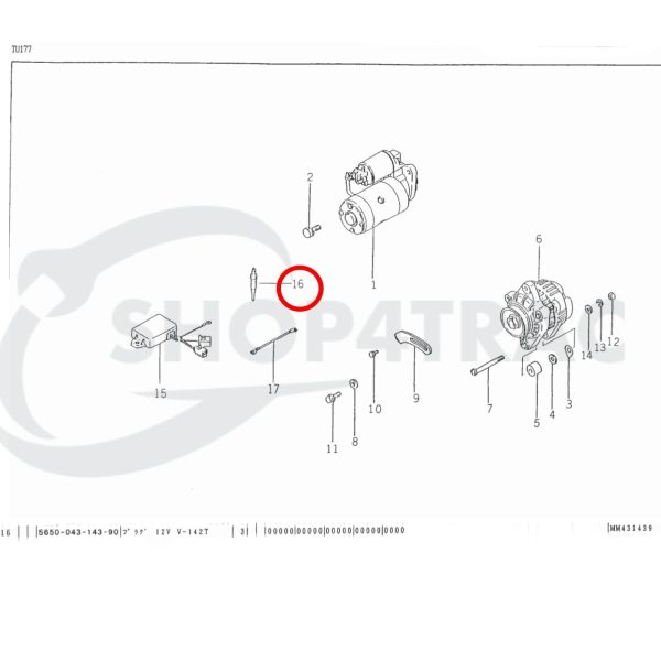 Glühkerze Iseki TU Landhope 150-177 | Mitsubishi MT | Shop4Trac