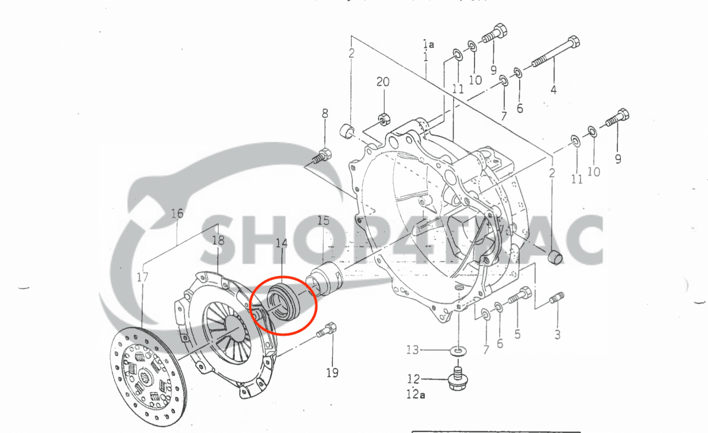 Butée d’embrayage Iseki TA | Shop4Trac Butée d’embrayage Iseki TA | Shop4Trac