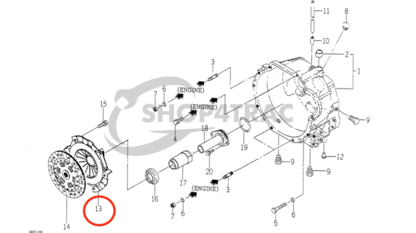 Drukgroep Iseki TU120 – TU1600 | SIAL | Kubota Aste | Ford | Shibaura | Case