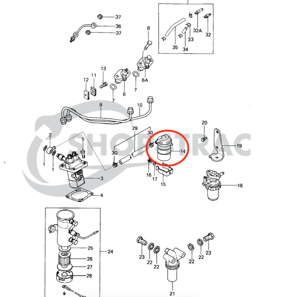 Universal fuel filter Solis | Iseki | Kubota | Yanmar | Pel job | Gianni | MF