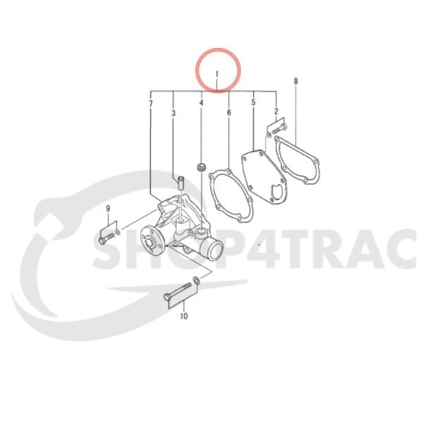 Pompa dell’acqua Mitsubishi S4Q | S4Q2 | Caterpillar DP15N – DP20CN | Terex TC51 – TC65