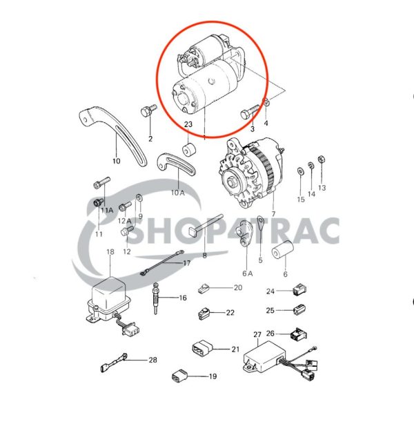 Startmotor Iseki | Mitsubishi | K3A -K3E | K4B - K4E | S3L - S4L | Shop4Trac