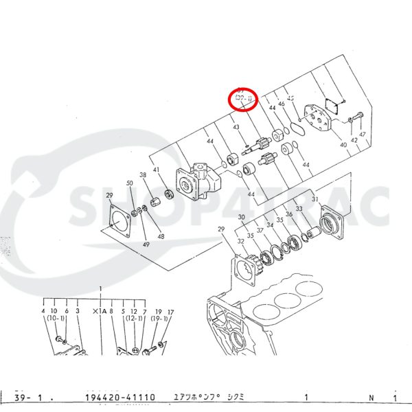 Hydrauliekpomp Yanmar YM1301 - YM1401 | F14 - F16 | Shop4Trac