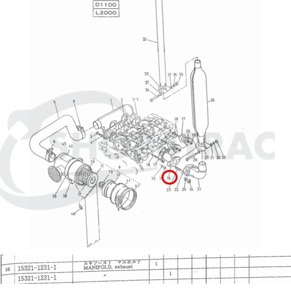 Kubota-Verteiler L225 | L235 | L245 | L275 | L295 | L305 | L2000 | L2200 | L2201 | L2601 | Shop4Trac
