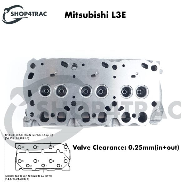 Cilinderkop+ reparatieset Mitsubishi L3E |  L3E2 MVL3E motor | Peljob