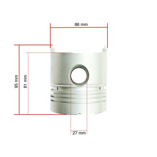 Pistón Iseki TS1610 – TS1910 | 86 mm | Isuzu 2AA1