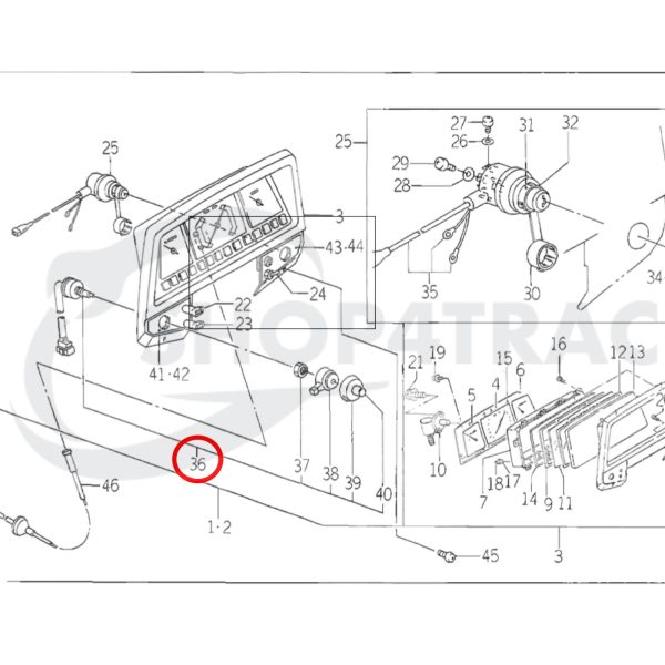 Light switch general mini tractor Iseki | Kubota | Bolens | Shop4Trac