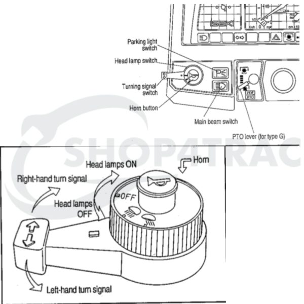 Light switch general mini tractor Iseki | Kubota | Bolens | Shop4Trac