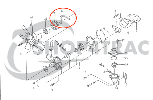 V-belt Iseki TX1300 - TX1500 | Shop4Trac
