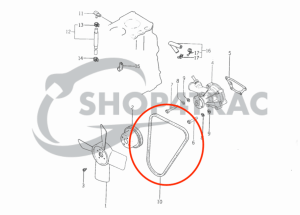 V-belt Iseki TX1410 TX1510 | TU120 - TU170 | SIAL | Kubota A15 - A19 | Shop4Trac