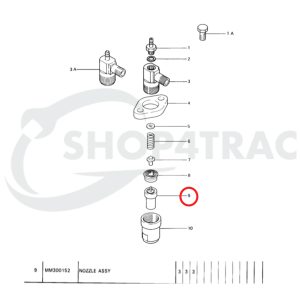 Verstuiver nozzle Mitsubishi K4A | KE70, KE75 | Iseki TX1300-TX1500 | Shop4Trac
