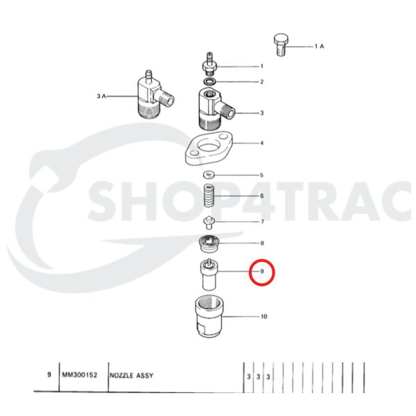 Dysza Wtryskiwacz Mitsubishi K4A | KE70, KE75 | Iseki TX1300-TX1500 | Sklep4Trac