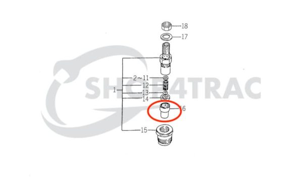 Fuel Injector complete Iseki E374 – E383 – E390 – E393 | E3CD-T | TM15 | TK538 | TH4260 | TF | TM215