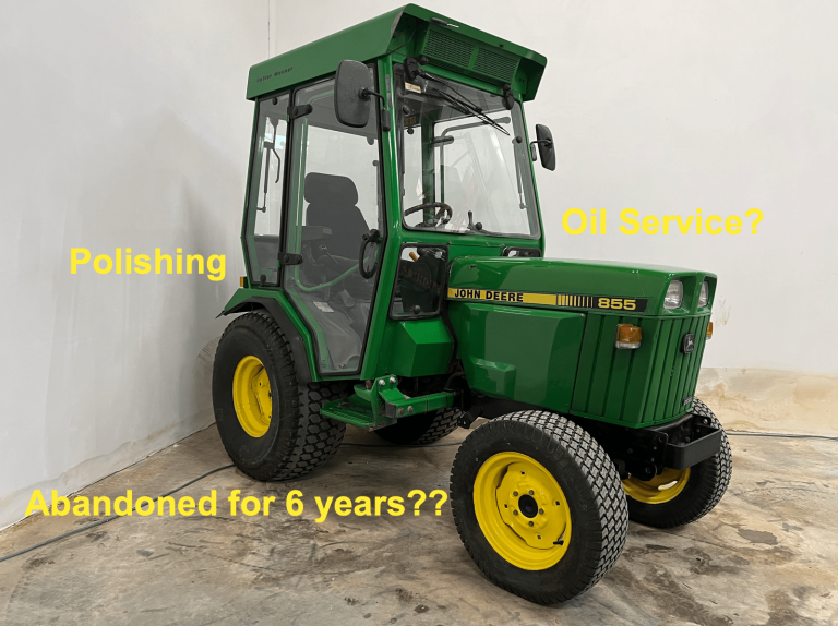 John Deere 855 Kleintraktor als Ersatz für Iseki – Was ist eigentlich der Unterschied zwischen einem Japaner und einem Amerikaner?