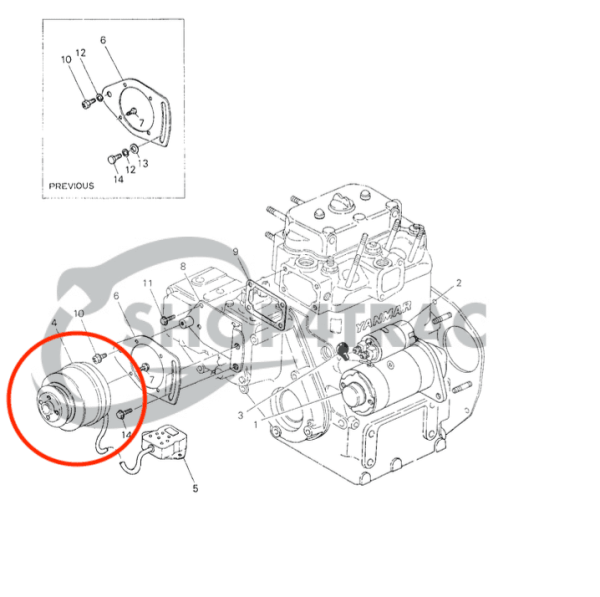 Alternateur Yanmar YM1300 – YM1500 | YM135 – YM165