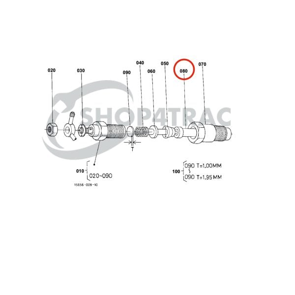 Dysza Wtryskiwacz Kubota D650-D950 | Z500-Z751 | V1100-V1702