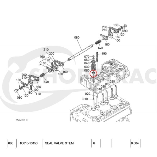 Ventilschaftdichtungen Kubota Motor D905 – D1305 | V1205 – V1505 | V3300