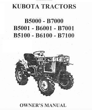 Manuale Kubota B5000 - B7001 | B5100 - B7100 | Negozio4Trac