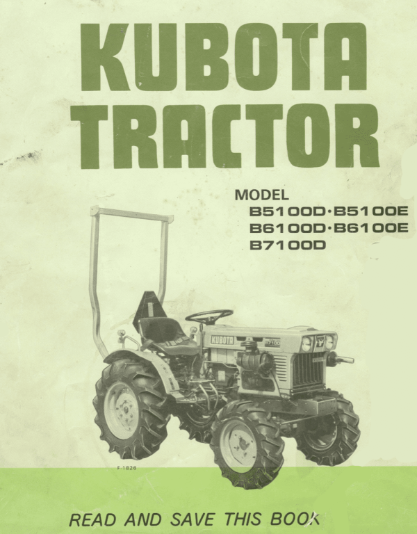 Manuel d'utilisation Kubota B5100 | B6100 | B7100