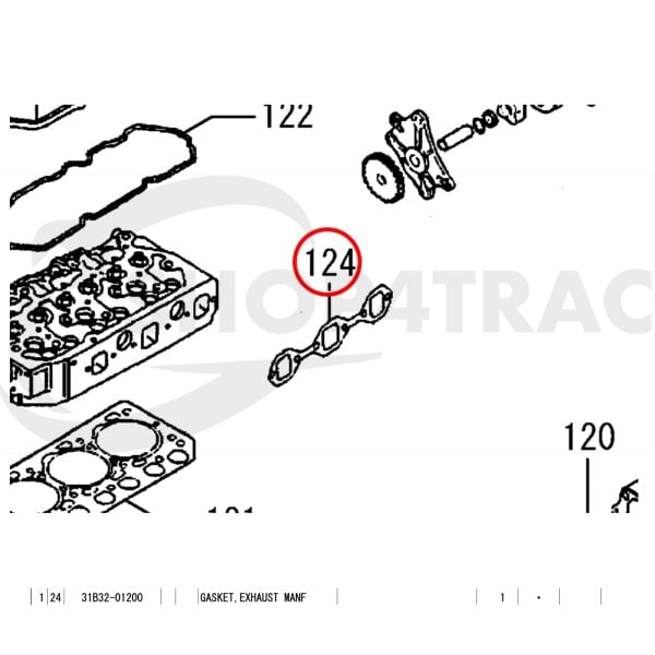 Exhaust Manifold Gasket Mitsubishi S3l | S3l2